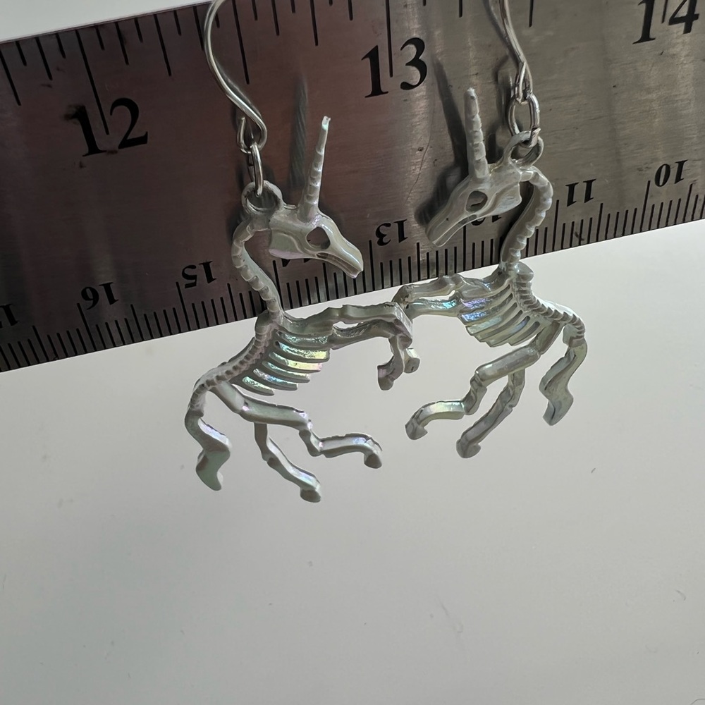🦄 Skeleton Unicorn Earrings ☠️